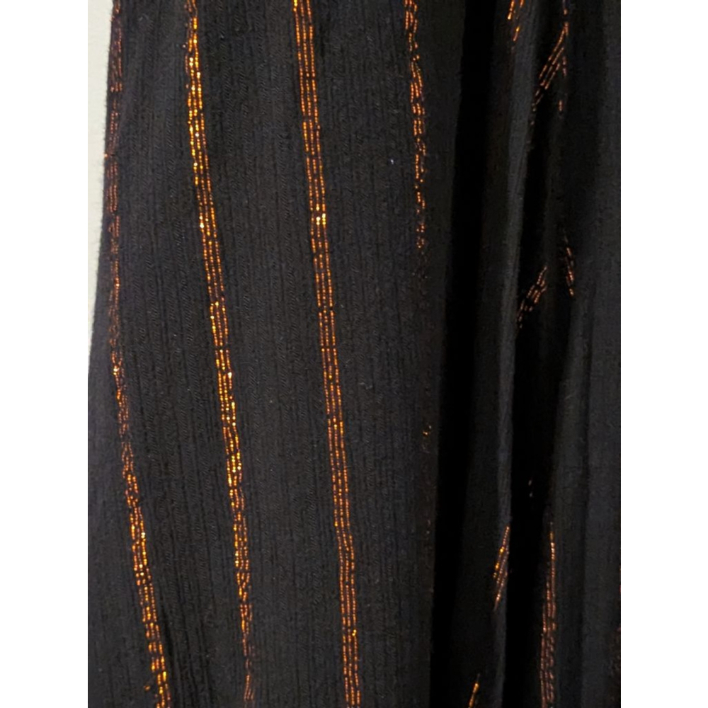 Women's Armani Exchange Black & Orange Striped Short Sleeve Dress Size 12 - Picture 4 of 9